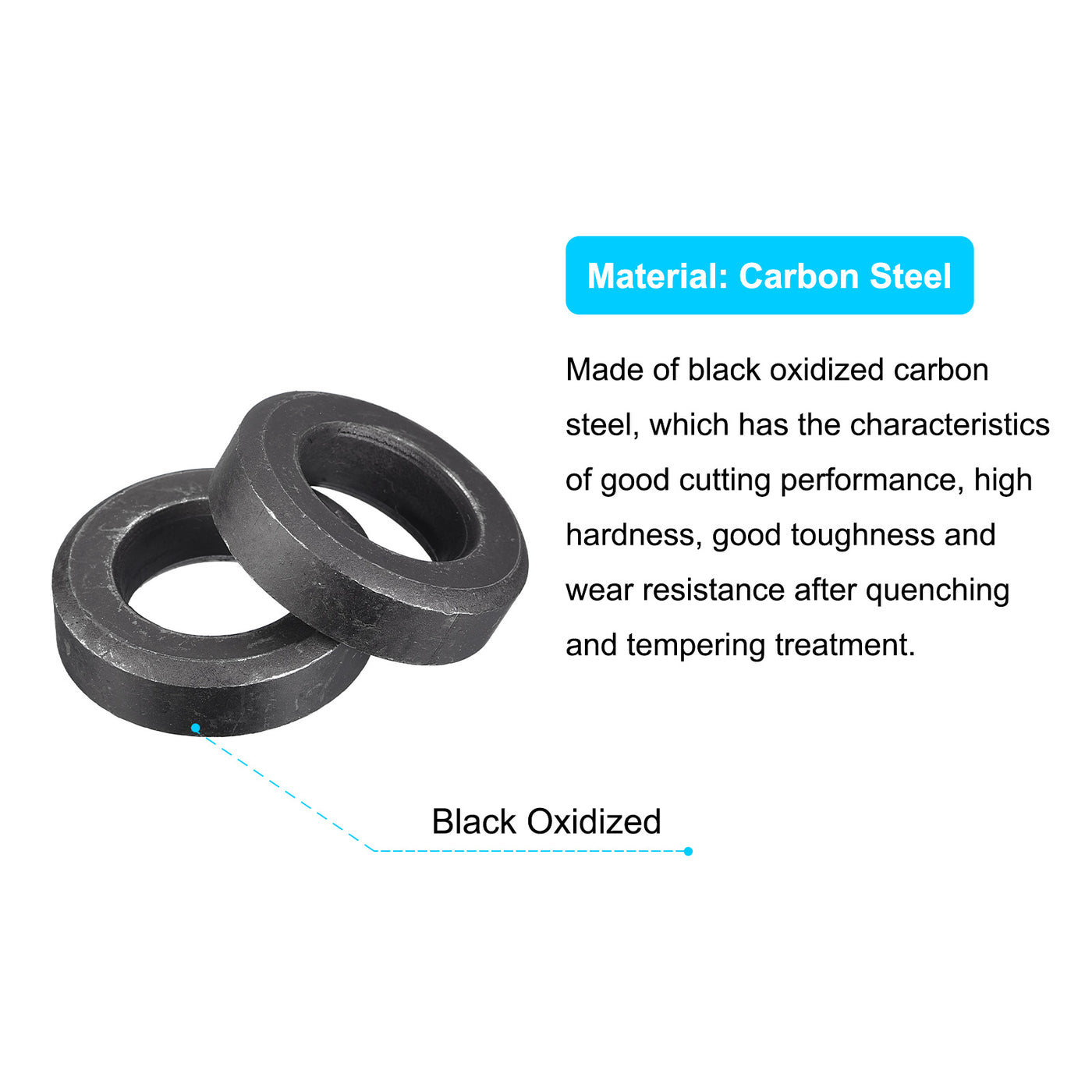 uxcell Uxcell M20 Carbon Steel Flat Washer 2pcs 21x38x10.5mm Grade 8.8 Alloy Steel Fasteners