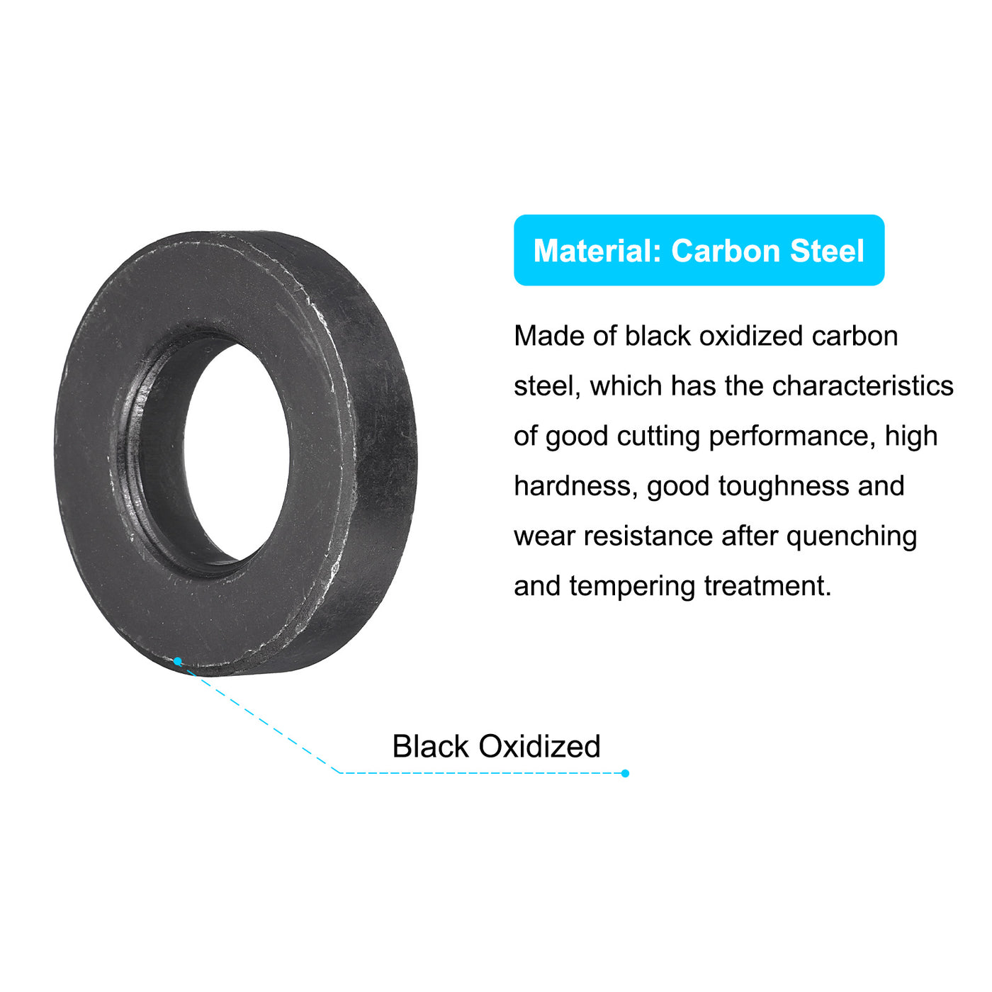 uxcell Uxcell M24 Carbon Steel Flat Washer 25x49x11mm Grade 8.8 Alloy Steel Fasteners