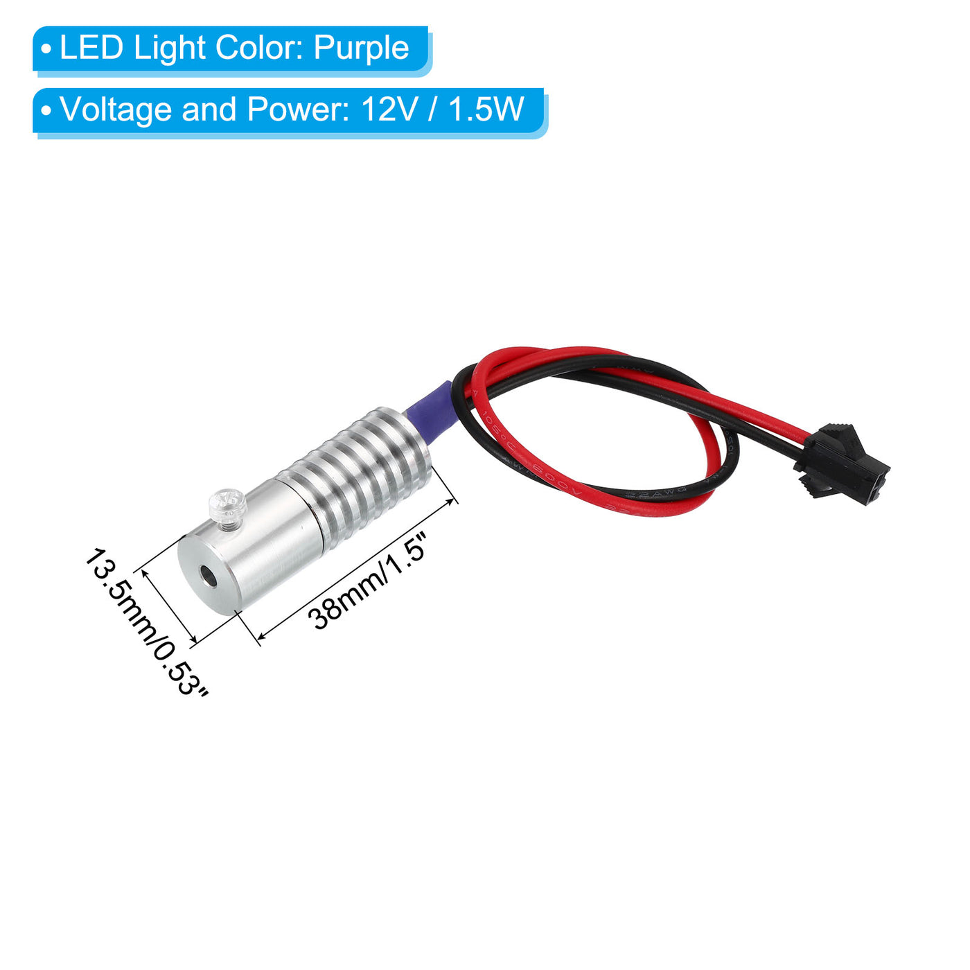 Harfington 3mm 3.0m PMMA Side Glow Fiber Optic Cable Kit, with LED Aluminum Illuminator 12V 1.5W Guide Light Source Decoration for Home DIY Lighting, Purple