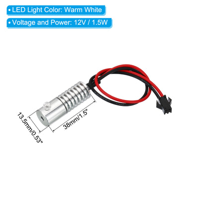 Harfington 3mm 3.0m PMMA Side Glow Fiber Optic Cable Kit, with LED Aluminum Illuminator 12V 1.5W Guide Light Source Decoration for Home DIY Lighting, Warm White