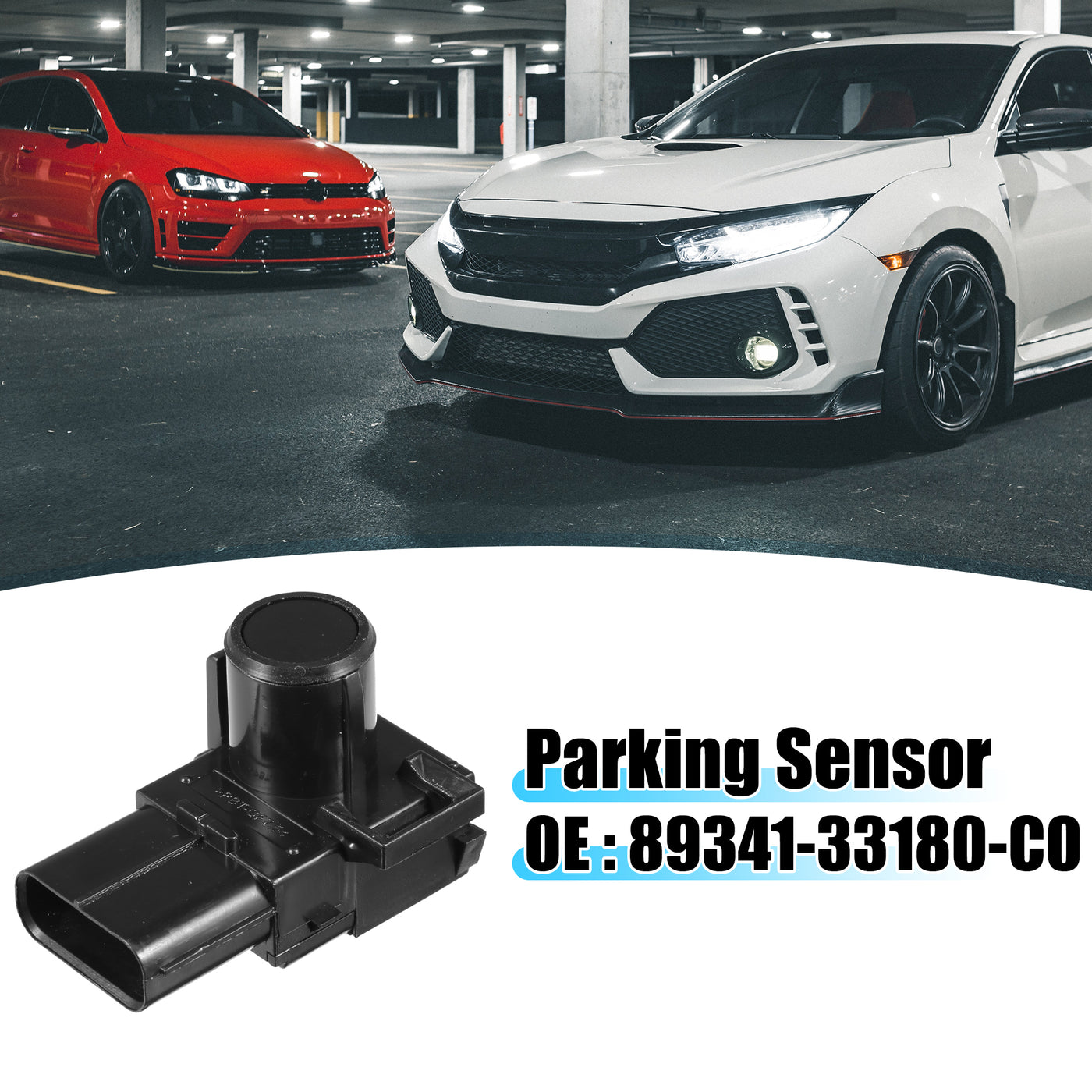X AUTOHAUX 2 Pcs Car Bumper PDC Reverse Parking Assist Sensor for Toyota Tundra 2007-2014 89341-33180-C0