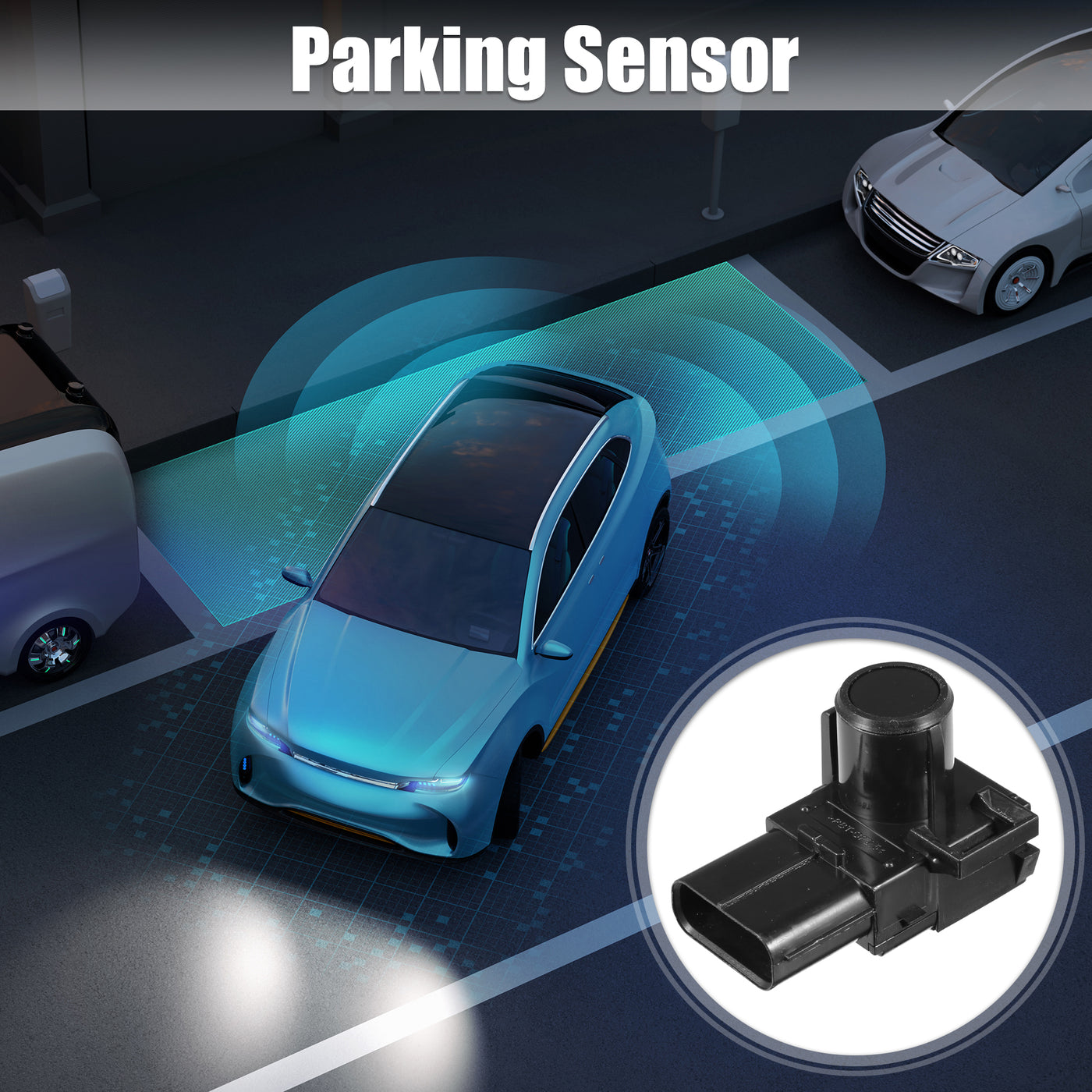 X AUTOHAUX 2 Pcs Car Bumper PDC Reverse Parking Assist Sensor for Toyota Tundra 2007-2014 89341-33180-C0
