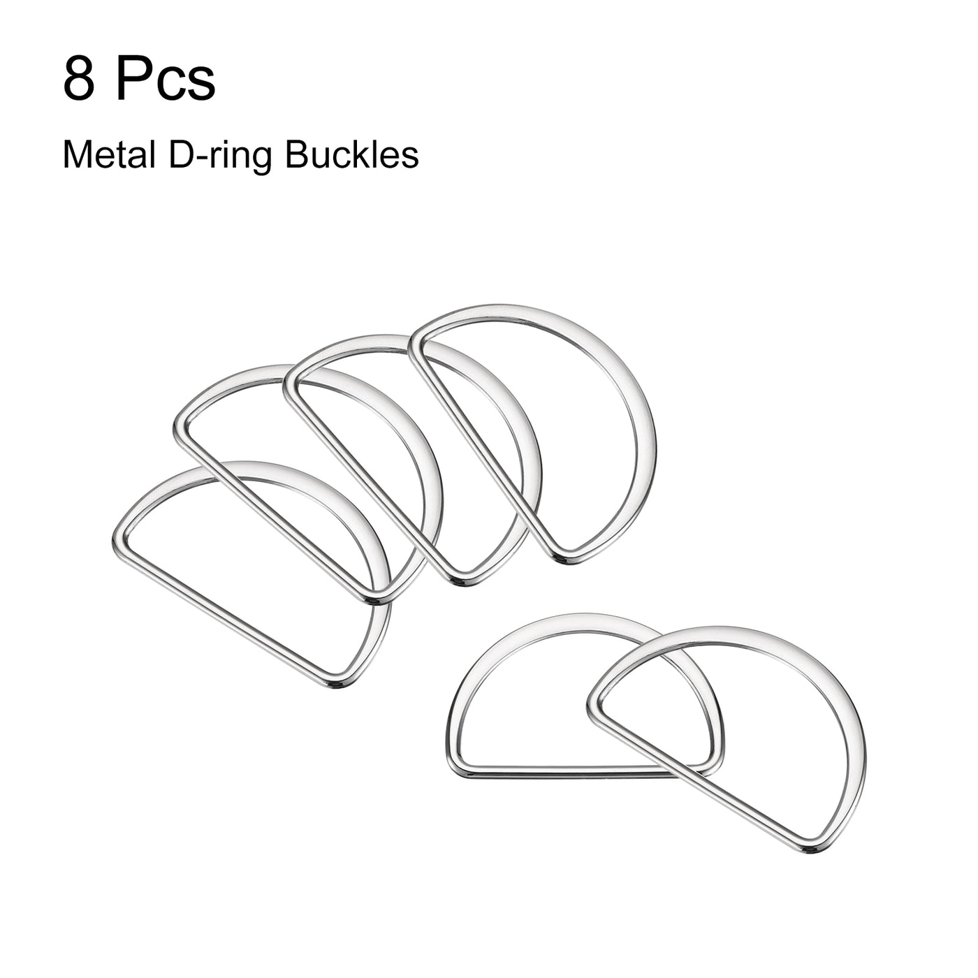 uxcell Uxcell Metal D-rings Buckle, Welded D-Rings Buckle for Webbing Sewing Clothing Straps Bags Belt DIY Accessories