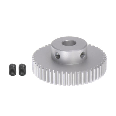 Harfington Step Spur Gear 6mm Inner Hole Pinion Gear 50T Mod 1 Aluminum Alloy Motor Gear