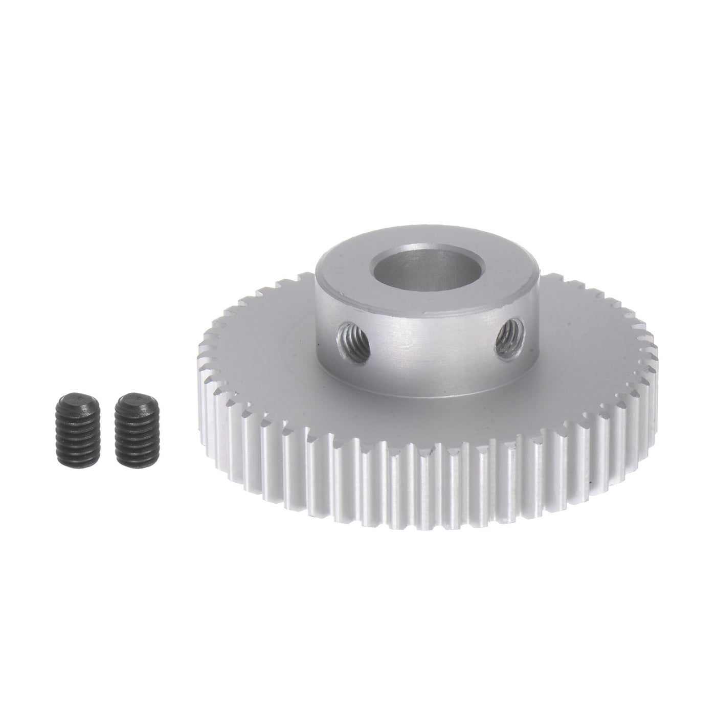 Harfington Step Spur Gear 12mm Inner Hole Pinion Gear 50T Mod 1 Aluminum Alloy Motor Gear