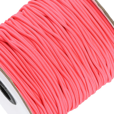 Harfington Elastic Cord Heavy Stretch String Rope 2.5mm 109 Yards for Crafting DIY Sewing Hook Straps Camping Tie Down Strap Dark Pink