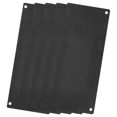 Harfington Uxcell 100x50mm Stainless Steel Blank Tags Engraving Blanks with 4 Hole, 5Pcs (Black)
