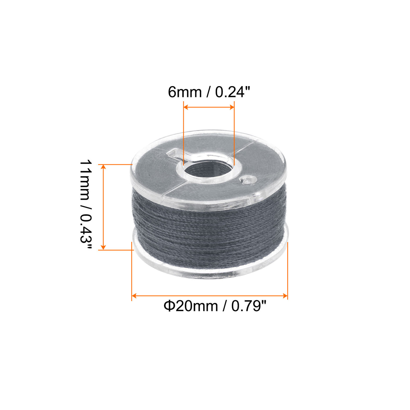 Harfington 2set Prewound Sewing Bobbin Thread Set with 25 Grids Storage Box, Gray