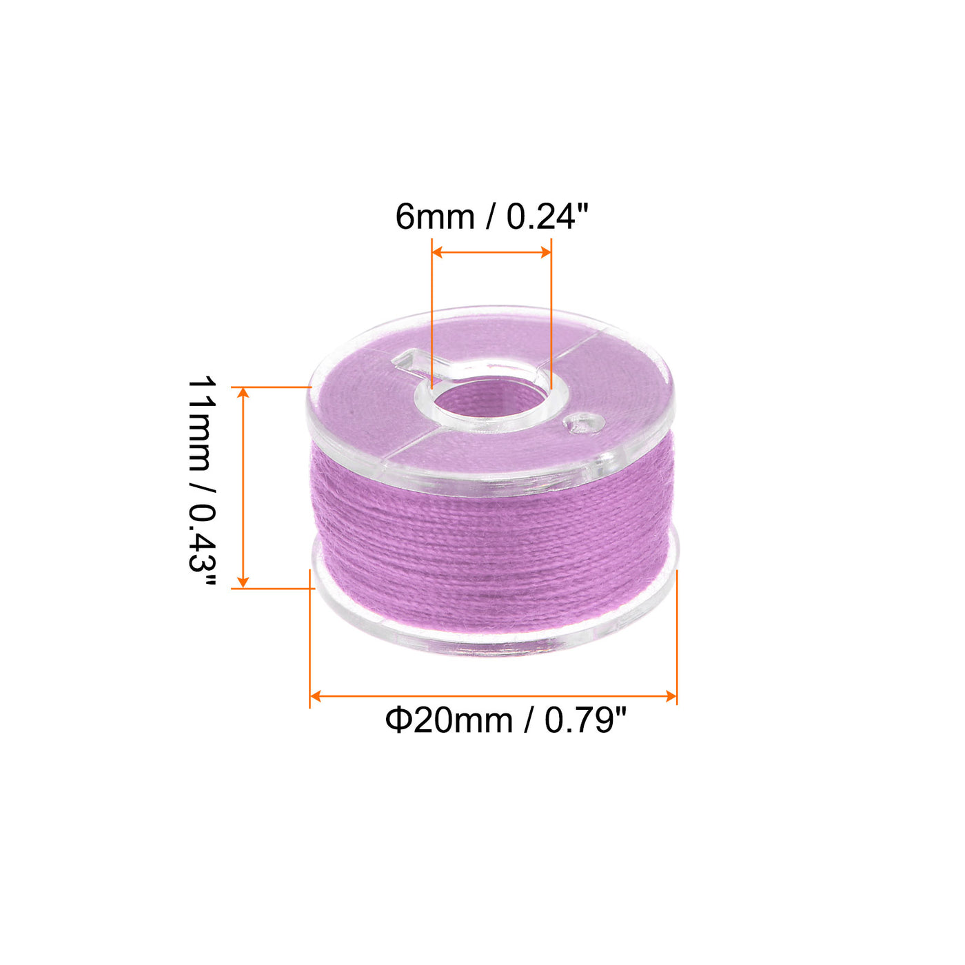 Harfington 2set Prewound Sewing Bobbin Thread Set with 25 Grids Storage Box, Light Purple