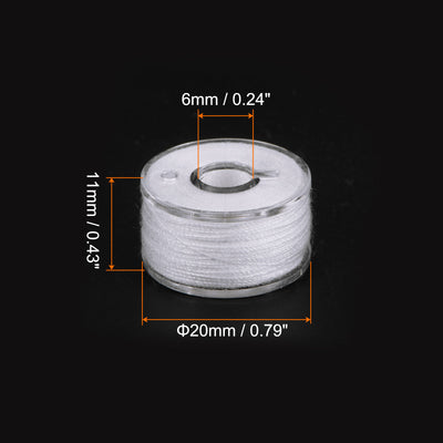 Harfington 2set Prewound Sewing Bobbin Thread Set with 25 Grids Storage Box, White