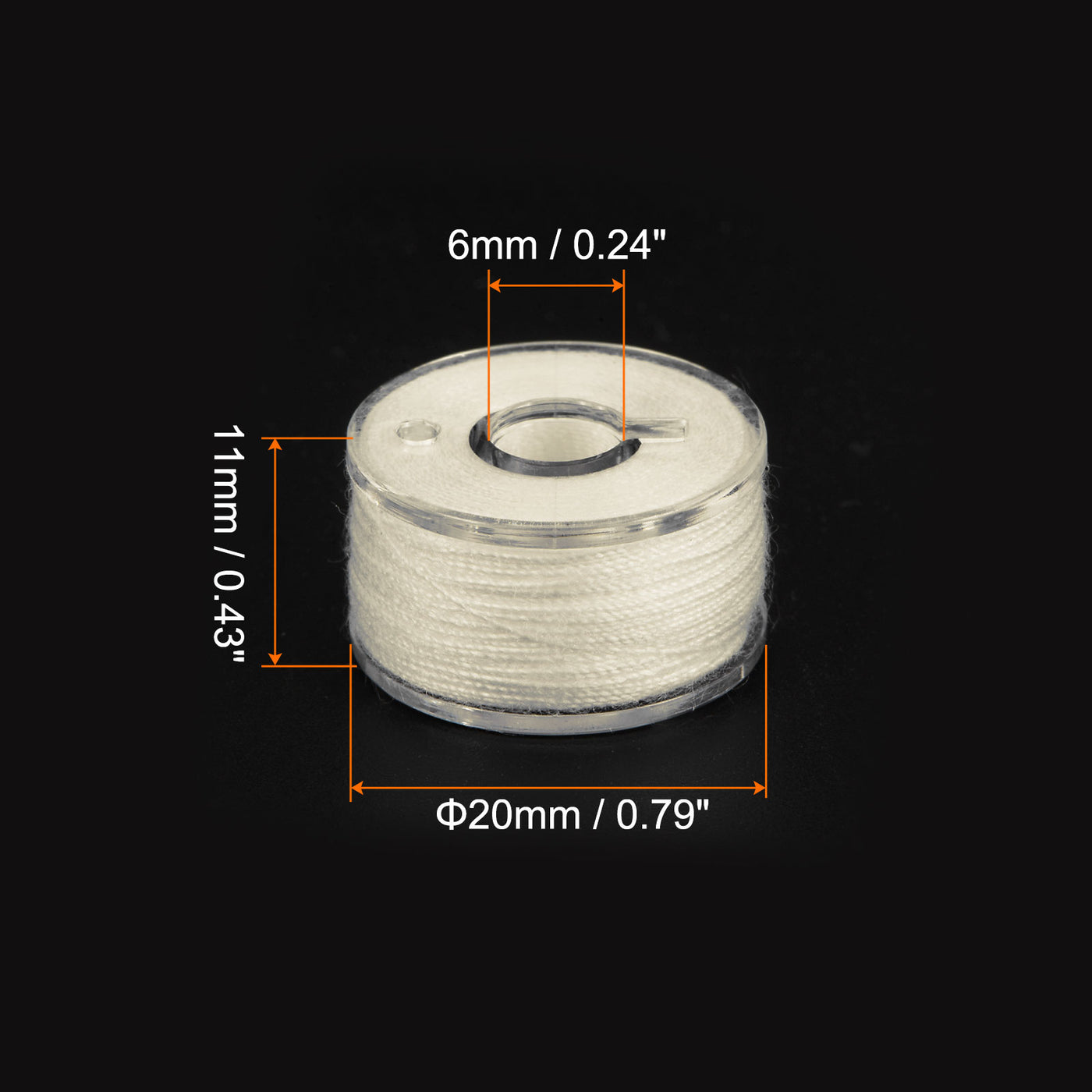 Harfington Prewound Sewing Bobbin Thread Set of 25pcs with Storage Case, Light Beige