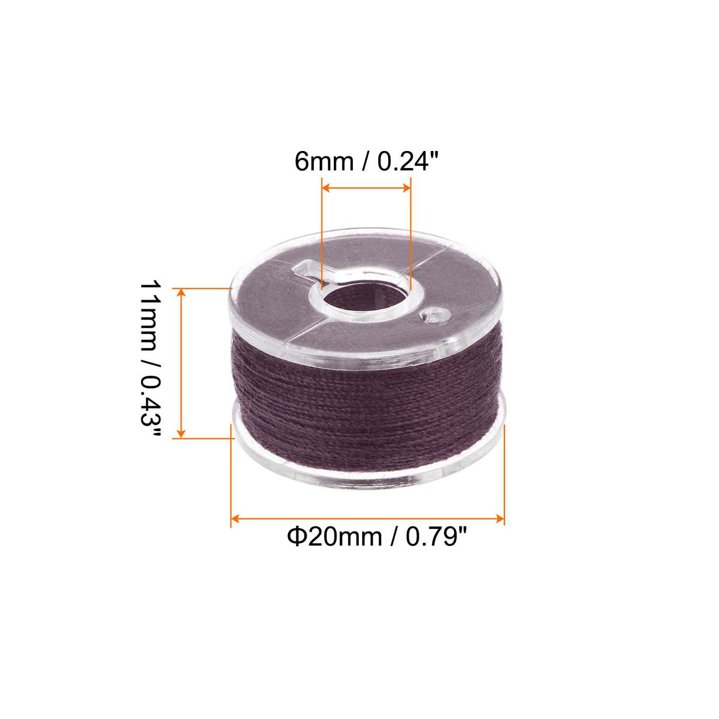 Harfington Prewound Sewing Bobbin Thread Set of 25pcs with Storage Plastic Case, Carmine