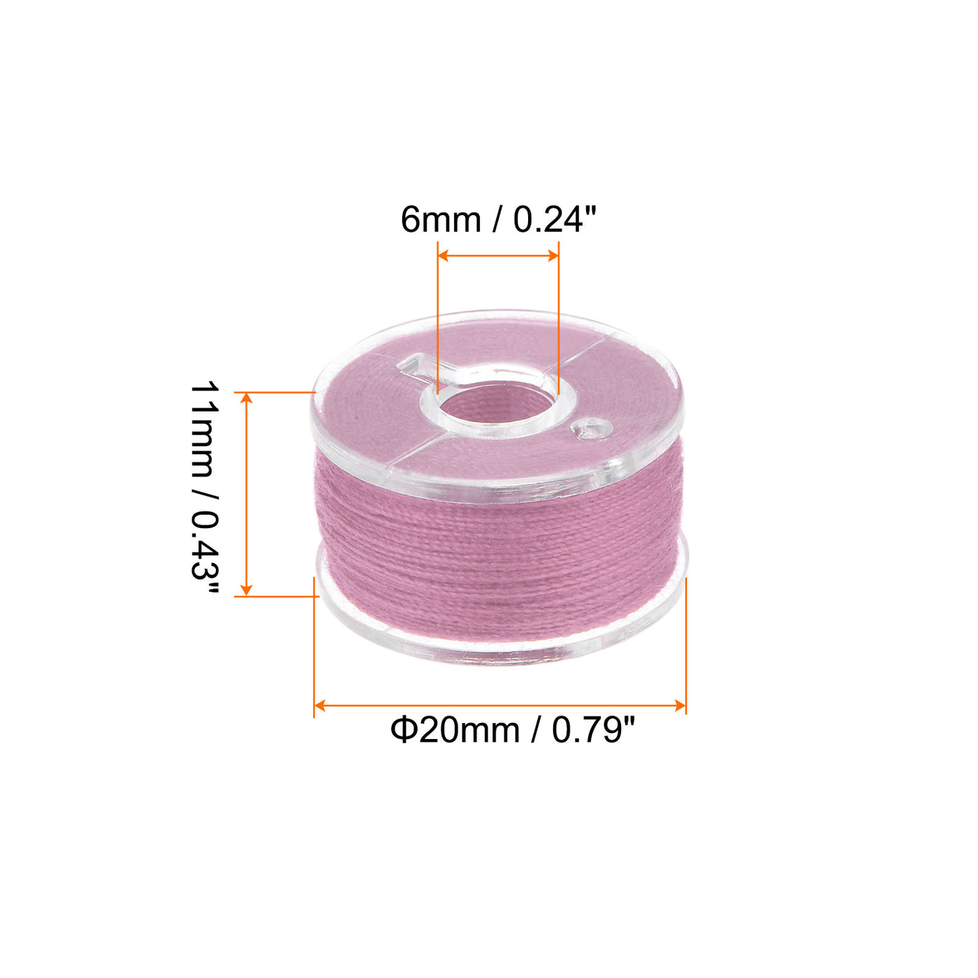 Harfington Prewound Sewing Bobbin Thread Set of 25pcs with Storage Case, Pink Purple