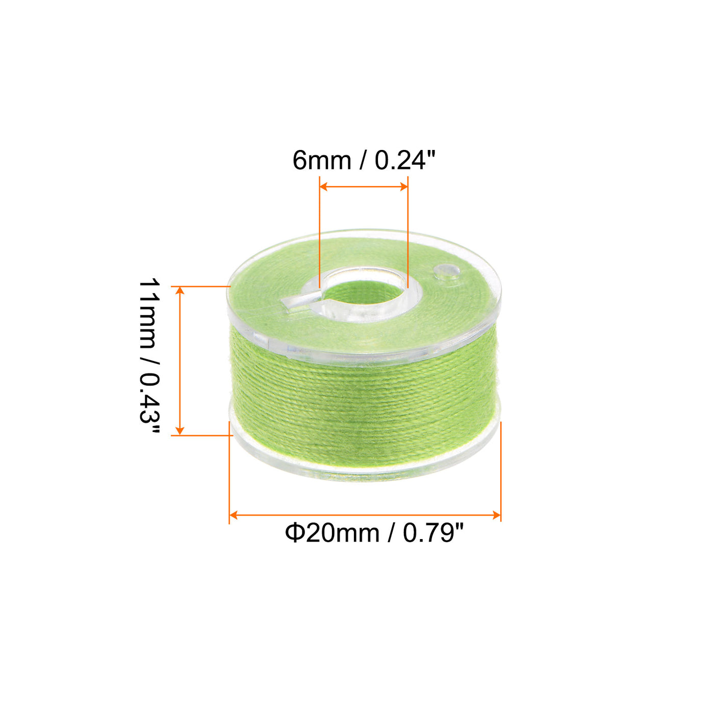 Harfington Prewound Sewing Bobbin Thread Set of 25pcs with Storage Plastic Case, Olive