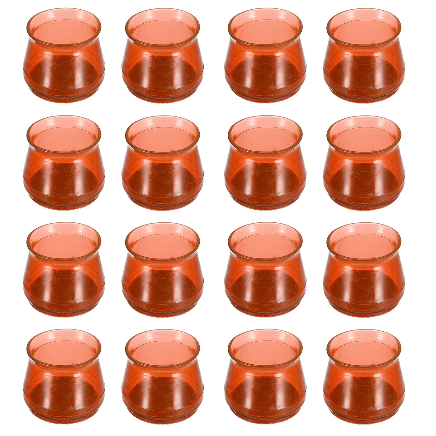 uxcell Uxcell Chair Leg Floor Protectors, 24Pcs 39mm/ 1.54" Silicone & Felt Chair Leg Cover Caps for Hardwood Floors (Walnut)