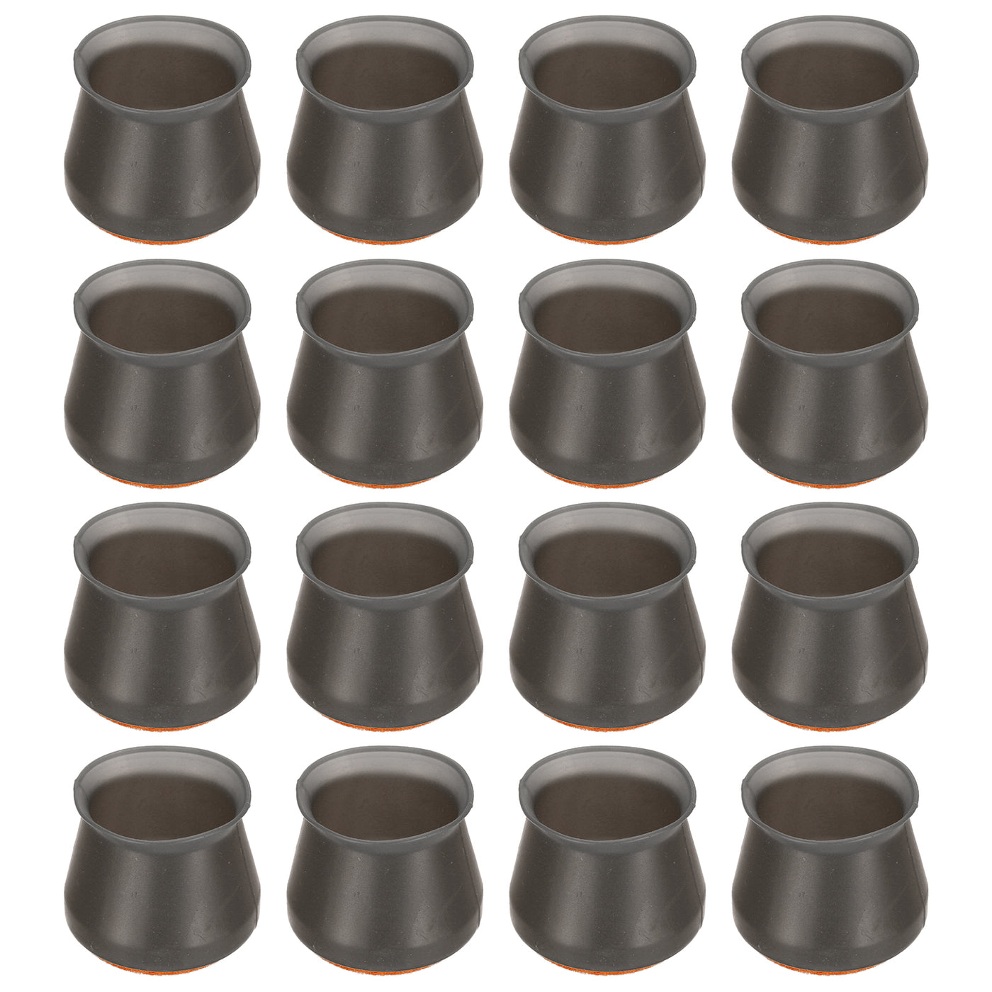 uxcell Uxcell Chair Leg Floor Protectors, 24Pcs 38mm/ 1.5" Silicone & Felt Chair Leg Cover Caps for Hardwood Floors (Black)
