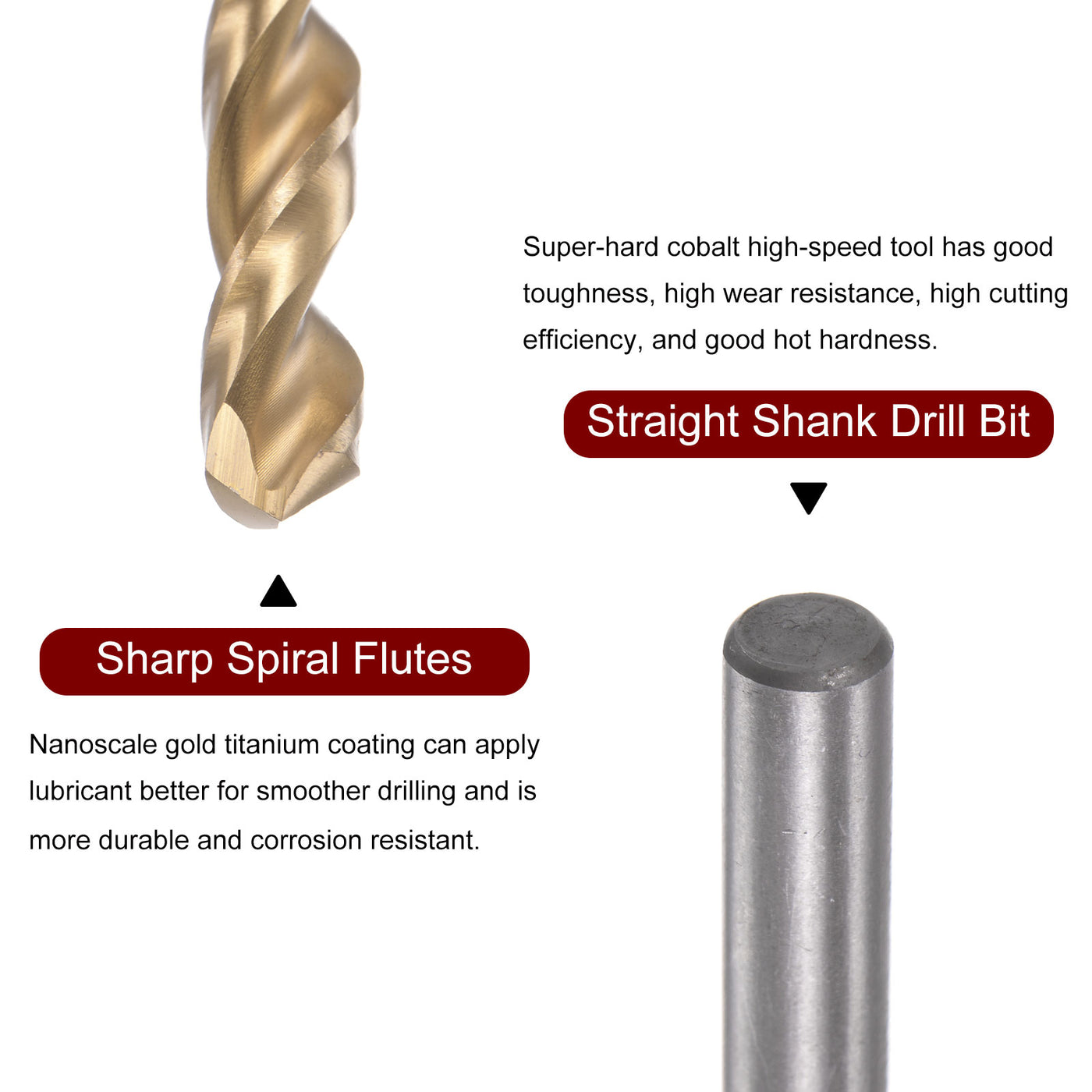 7.6mm Titanium Coated M42 High Speed Steel 8 Cobalt (HSS) Twist Drill
