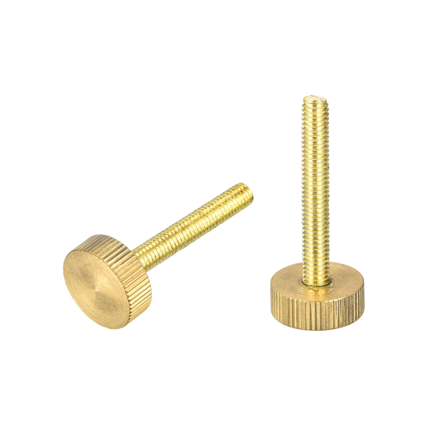 uxcell Uxcell Knurled Thumb Screws, M6x40mm Flat Brass Bolts Grip Knobs Fasteners for PC, Electronic, Mechanical 2Pcs