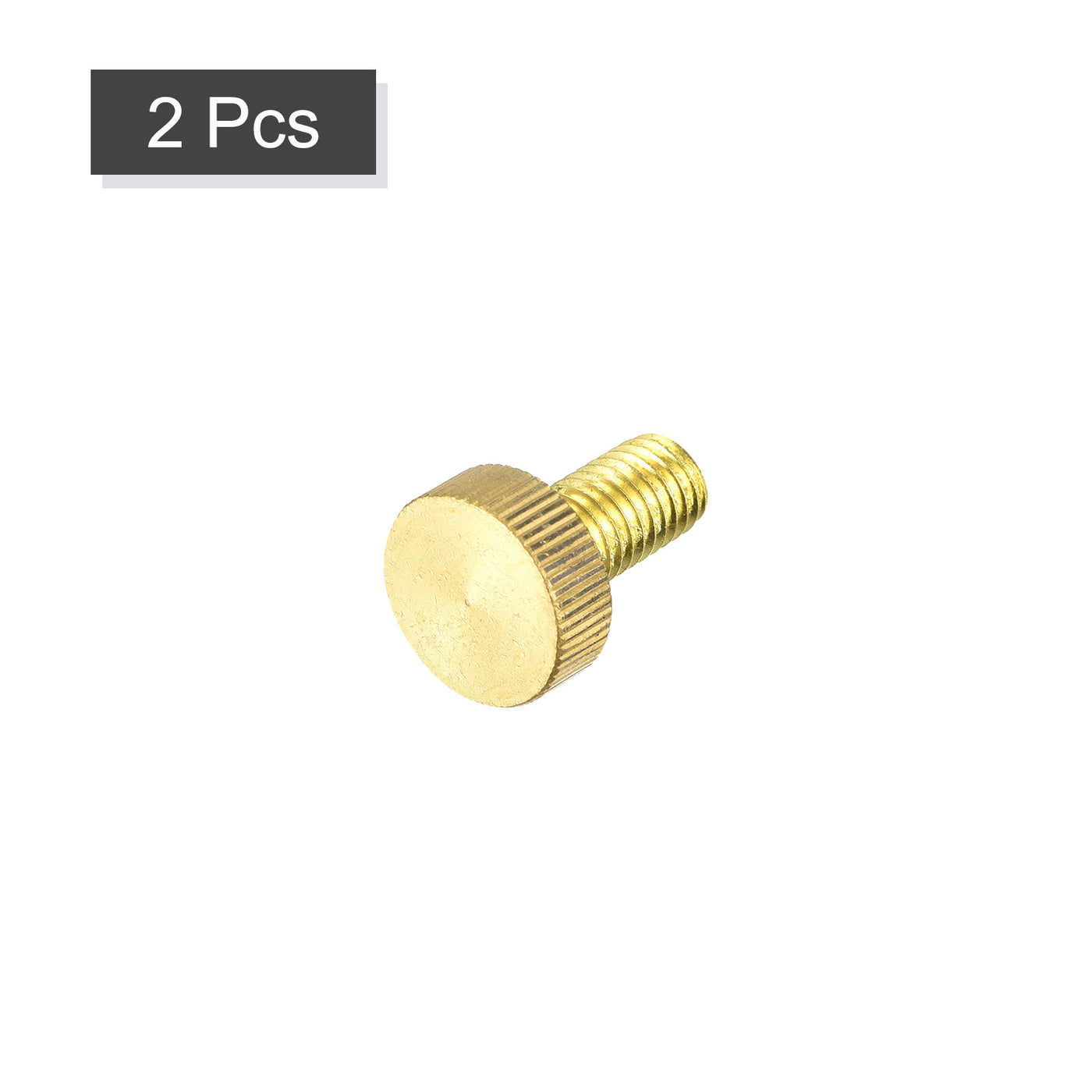 uxcell Uxcell Knurled Thumb Screws, M10x20mm Flat Brass Bolts Grip Knobs Fasteners for PC, Electronic, Mechanical 2Pcs