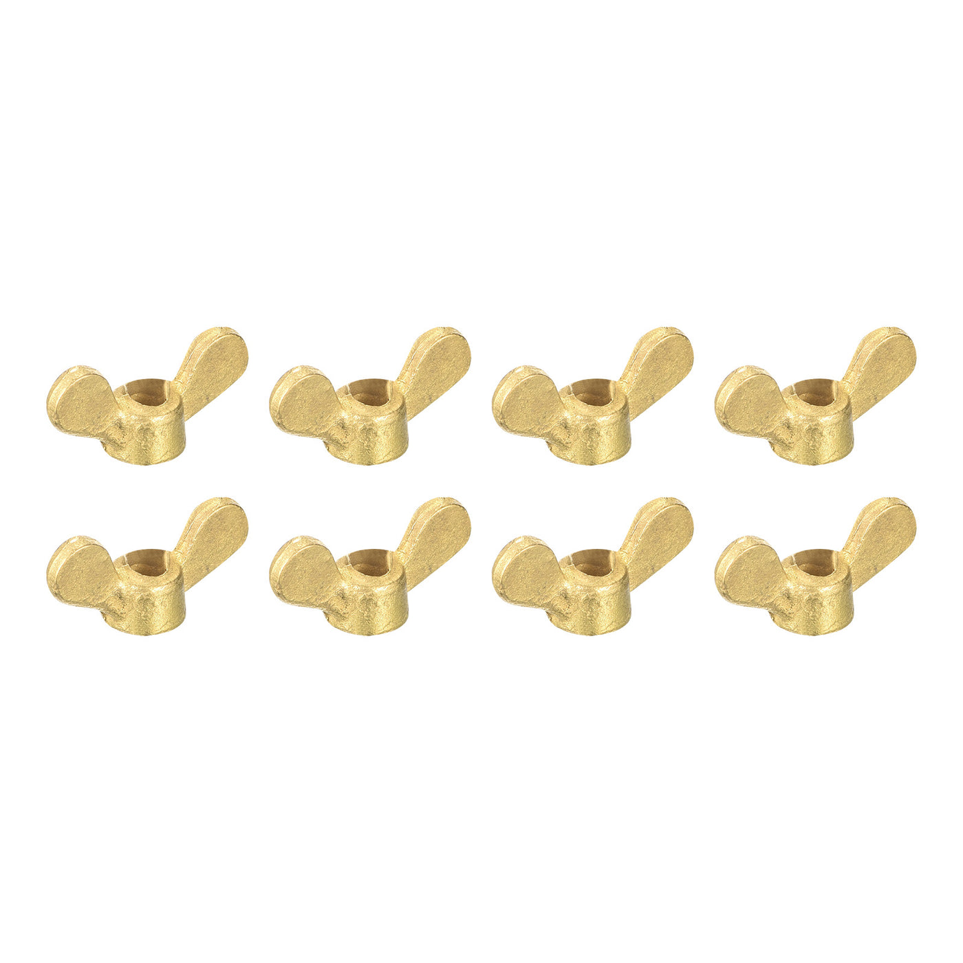 uxcell Uxcell Brass Wing Nuts, M4 Butterfly Nut Hand Twist Tighten Fasteners for Furniture, Machinery, Electronic Equipment, 8Pcs