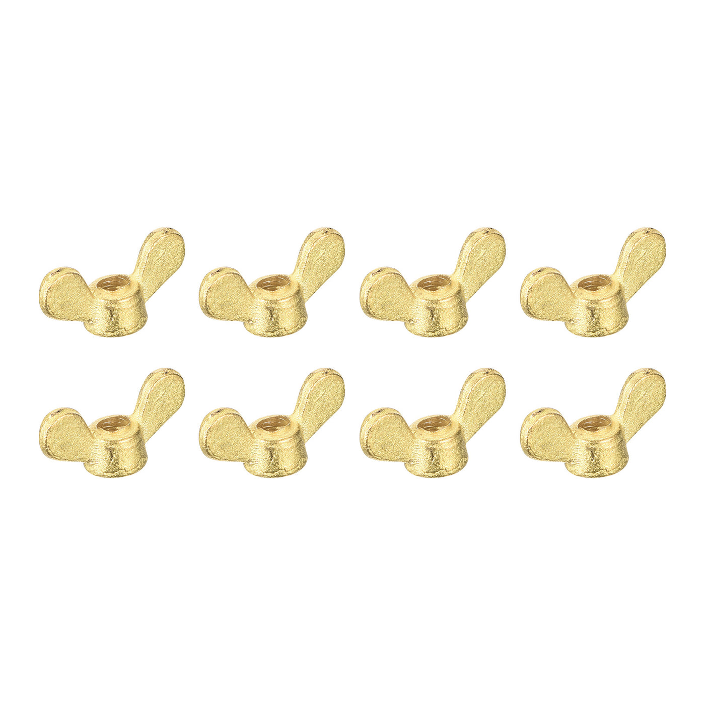uxcell Uxcell Brass Wing Nuts, M5 Butterfly Nut Hand Twist Tighten Fasteners for Furniture, Machinery, Electronic Equipment, 8Pcs