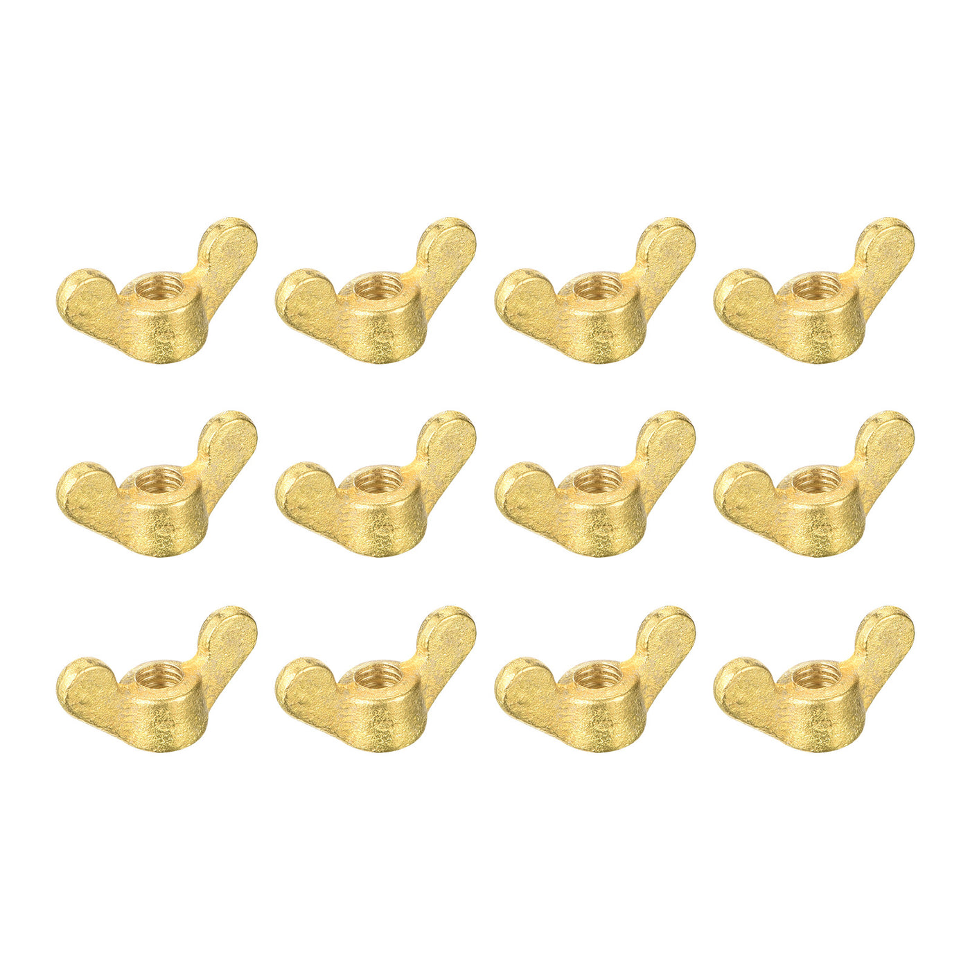 uxcell Uxcell Brass Wing Nuts, M6 Butterfly Nut Hand Twist Tighten Fasteners for Furniture, Machinery, Electronic Equipment, 12Pcs