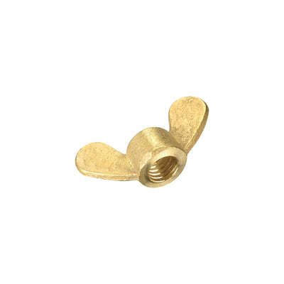 Harfington Uxcell Brass Wing Nuts, M10 Butterfly Nut Hand Twist Tighten Fasteners for Furniture, Machinery, Electronic Equipment