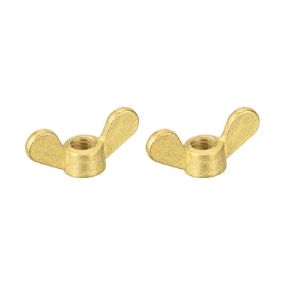 Harfington Uxcell Brass Wing Nuts, M12 Butterfly Nut Hand Twist Tighten Fasteners for Furniture, Machinery, Electronic Equipment, 2Pcs