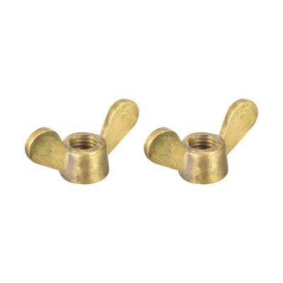 Harfington Uxcell Brass Wing Nuts, M14 Butterfly Nut Hand Twist Tighten Fasteners for Furniture, Machinery, Electronic Equipment, 2Pcs