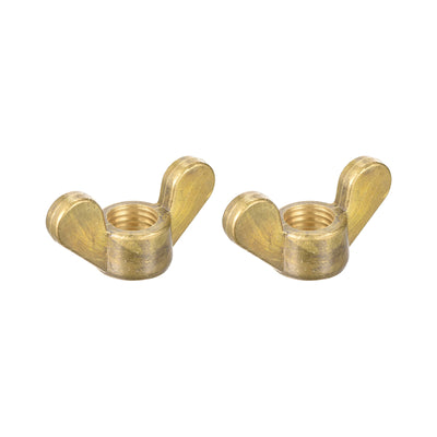 Harfington Uxcell Brass Wing Nuts, M20 Butterfly Nut Hand Twist Tighten Fasteners for Furniture, Machinery, Electronic Equipment, 2Pcs