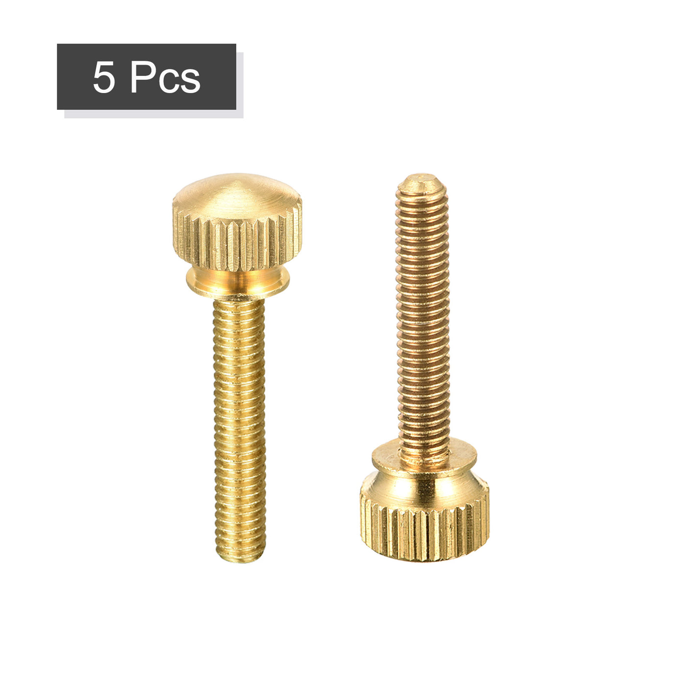 uxcell Uxcell 5Pcs Knurled Thumb Screws, M4x25mm Brass Shoulder Bolts Stepped Grip Knobs Fasteners for PC, Electronic, Mechanical