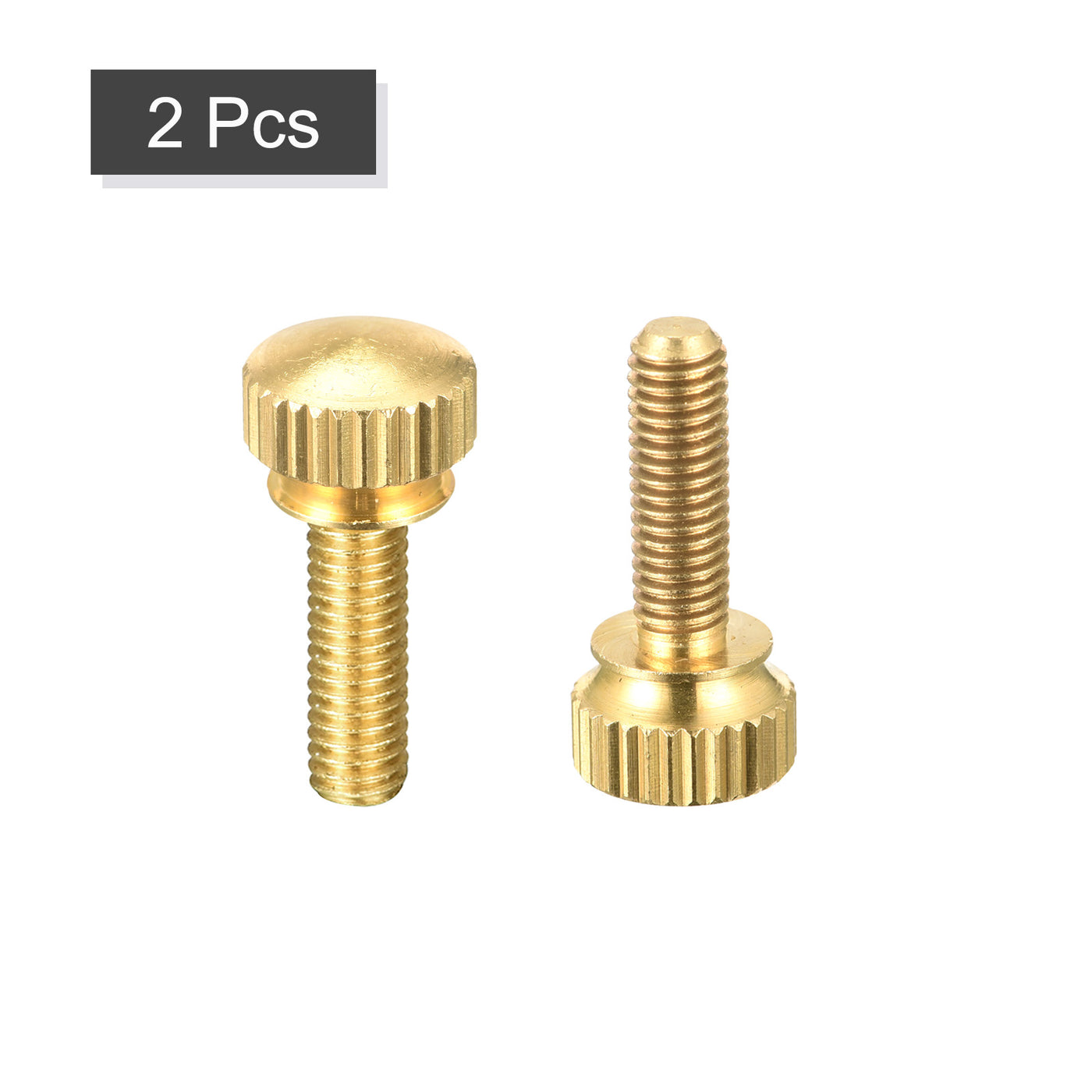 uxcell Uxcell 2Pcs Knurled Thumb Screws, M5x16mm Brass Shoulder Bolts Stepped Grip Knobs Fasteners for PC, Electronic, Mechanical