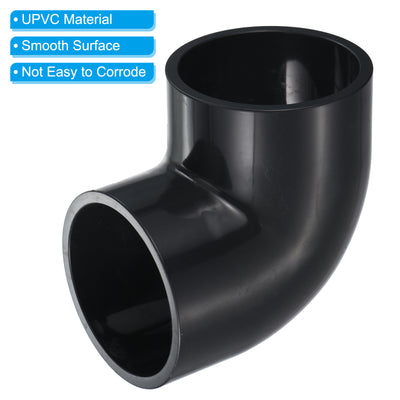 Harfington UPVC Pipe Fitting Elbow 110mm Socket, 90 Degree Adapter Connector, Gray