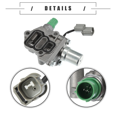 Harfington Solenoid Spool Valve Assembly, for Honda Civic 1996-2000 D16Y8 Engine, Aluminum Alloy, with Gasket, 15810P2RA01, Silver Tone Green, 1 Set