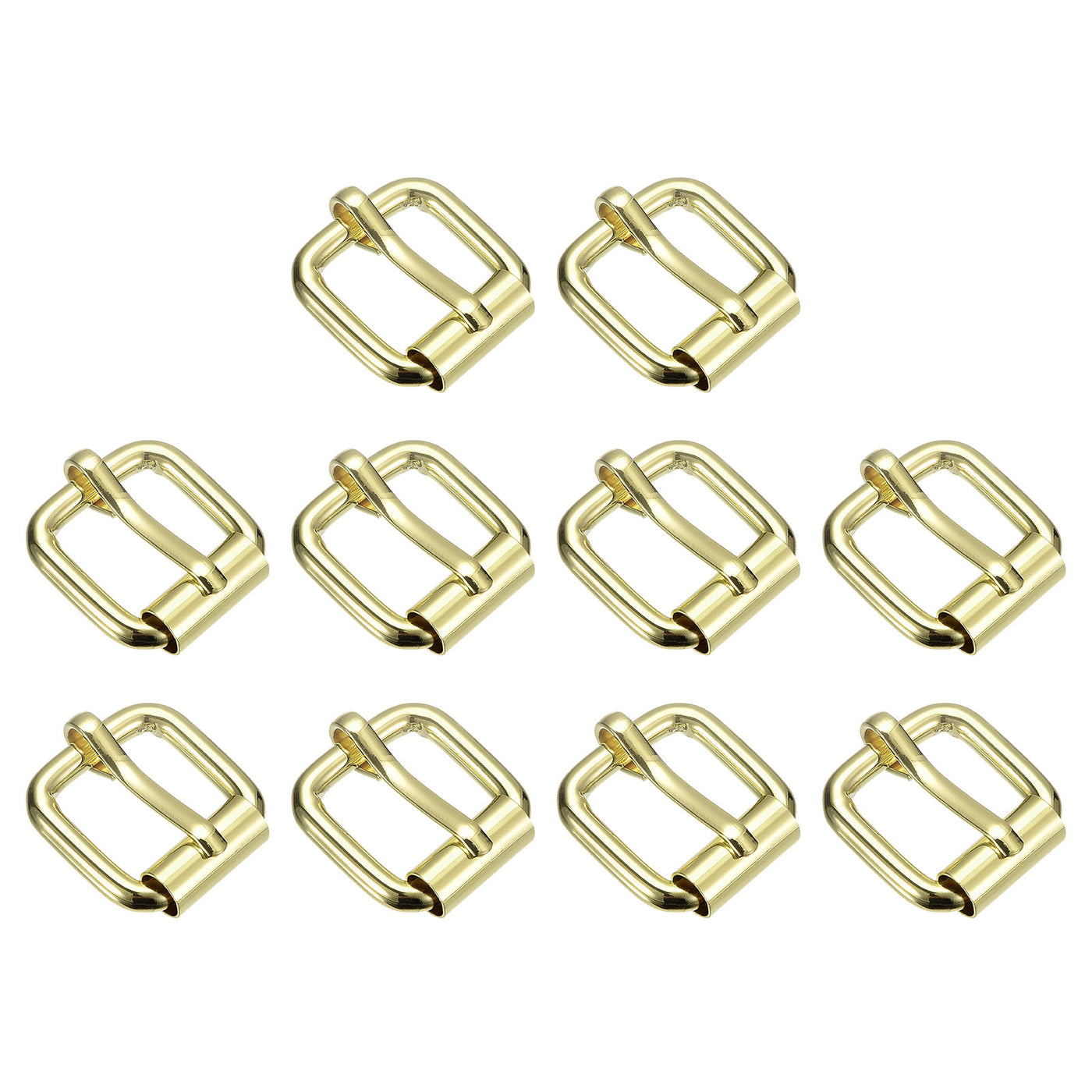 uxcell Uxcell Roller Buckles, 40pcs 17x17mm 3.8mm Thick Metal Belt Pin Buckle, Bronze Tone
