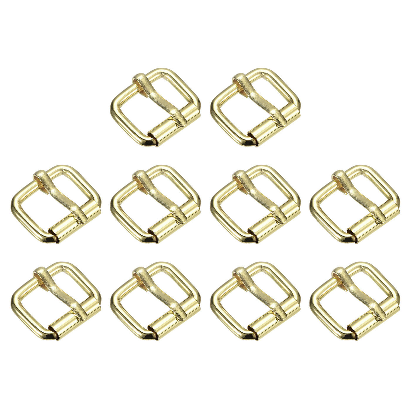 uxcell Uxcell Roller Buckles, 60pcs 20x17mm 3.8mm Thick Metal Belt Pin Buckle, Bronze Tone