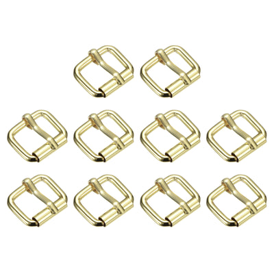 Harfington Uxcell Roller Buckles, 60pcs 20x17mm 3.8mm Thick Metal Belt Pin Buckle, Bronze Tone