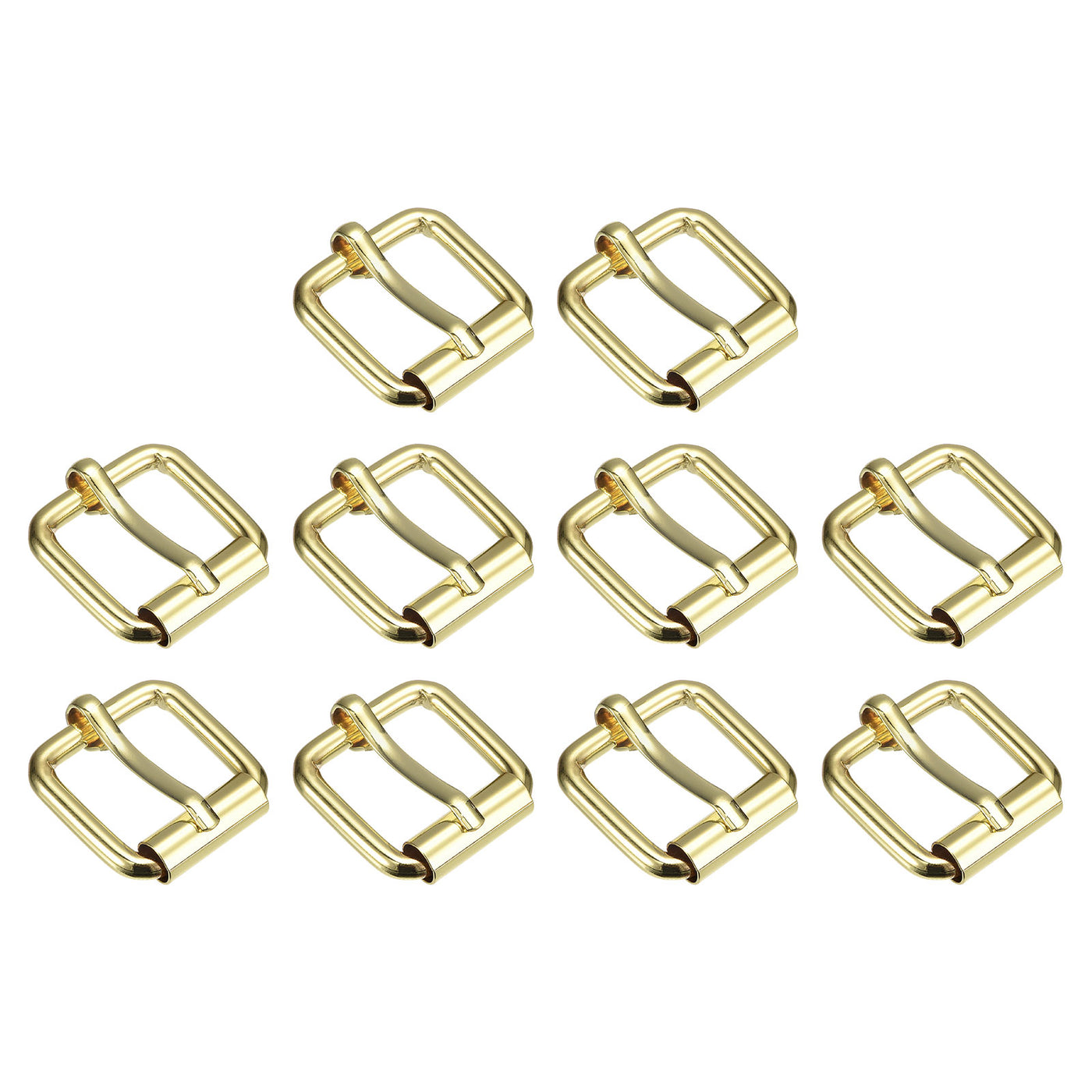uxcell Uxcell Roller Buckles, 60pcs 20x20mm 3.8mm Thick Metal Belt Pin Buckle, Bronze Tone
