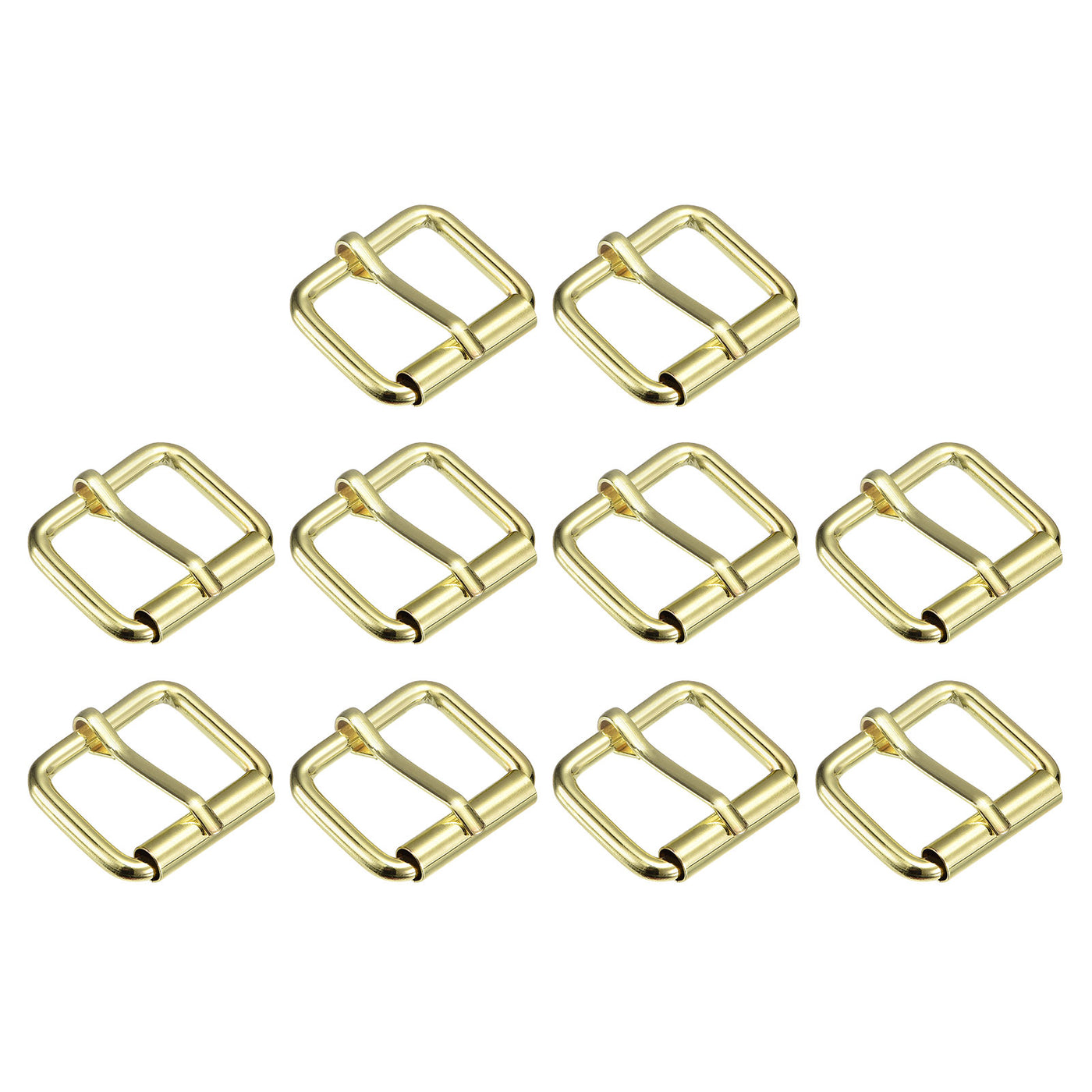 uxcell Uxcell Roller Buckles, 40pcs 25x20mm 3.8mm Thick Metal Belt Pin Buckle, Bronze Tone