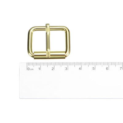 Harfington Uxcell Roller Buckles, 60pcs 25x20mm 3.8mm Thick Metal Belt Pin Buckle, Bronze Tone