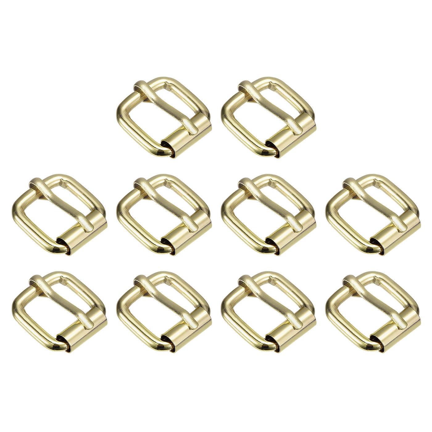 uxcell Uxcell Roller Buckles, 25pcs 20x20mm 4.8mm Thick Metal Belt Pin Buckle, Bronze Tone