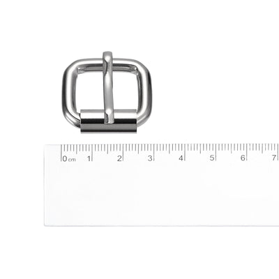 Harfington Uxcell Roller Buckles, 10pcs 20x15mm 4.8mm Thick Metal Belt Pin Buckle, Silver Tone