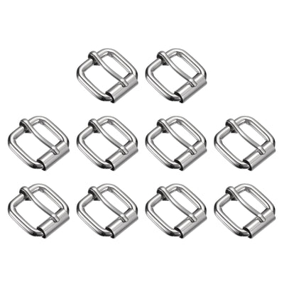 Harfington Uxcell Roller Buckles, 25pcs 20x20mm 4.8mm Thick Metal Belt Pin Buckle, Silver Tone