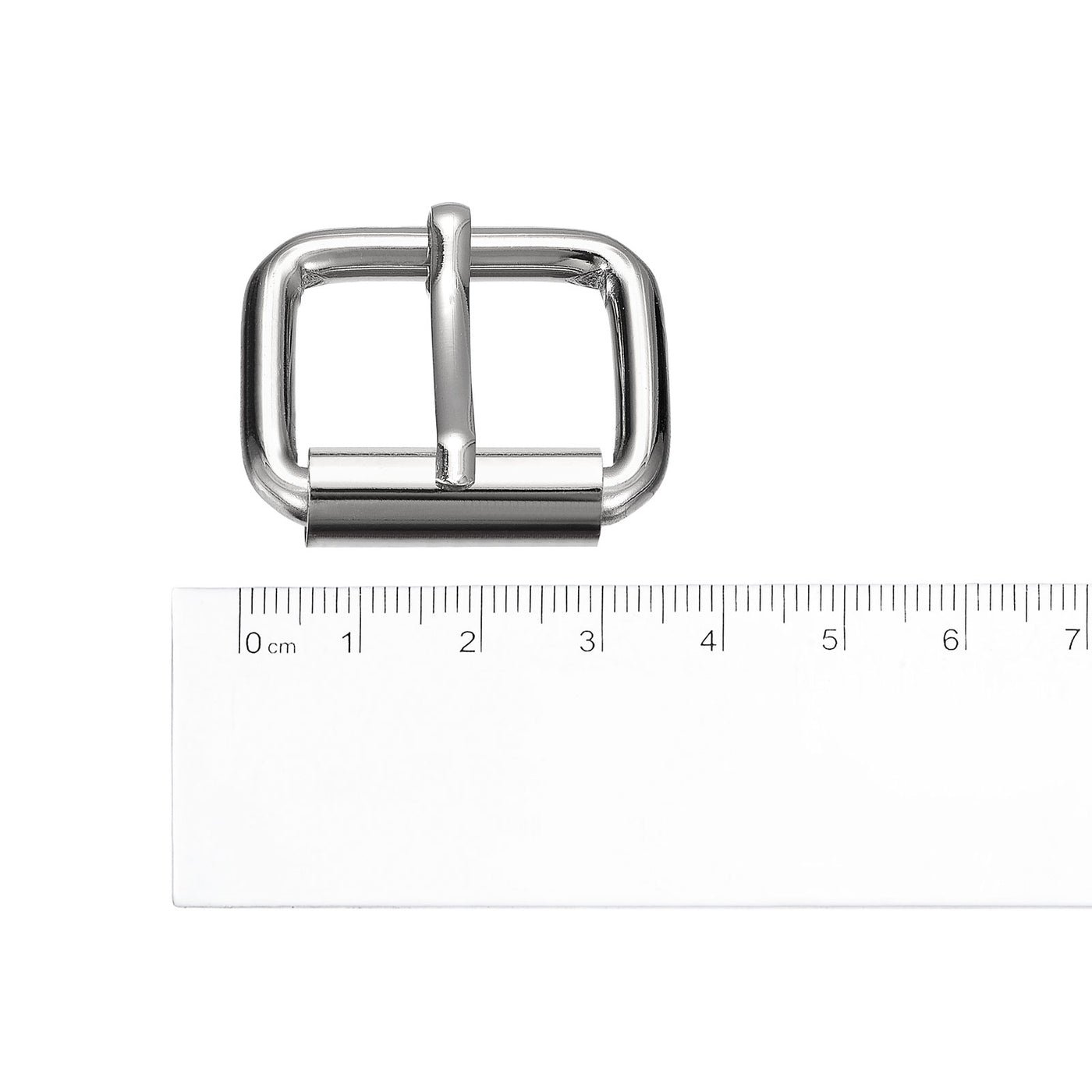 uxcell Uxcell Roller Buckles, 25pcs 25x20mm 4.8mm Thick Metal Belt Pin Buckle, Silver Tone