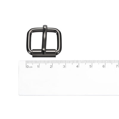Harfington Uxcell Roller Buckles, 40pcs 20x17mm 3.8mm Thick Metal Belt Pin Buckle, Dark Gray