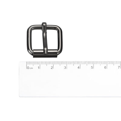 Harfington Uxcell Roller Buckles, 60pcs 20x20mm 3.8mm Thick Metal Belt Pin Buckle, Dark Gray