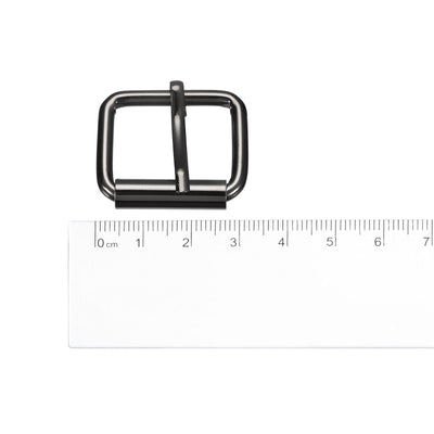 Harfington Uxcell Roller Buckles, 60pcs 25x20mm 3.8mm Thick Metal Belt Pin Buckle, Dark Gray