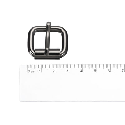 Harfington Uxcell Roller Buckles, 10pcs 20x15mm 4.8mm Thick Metal Belt Pin Buckle, Dark Gray