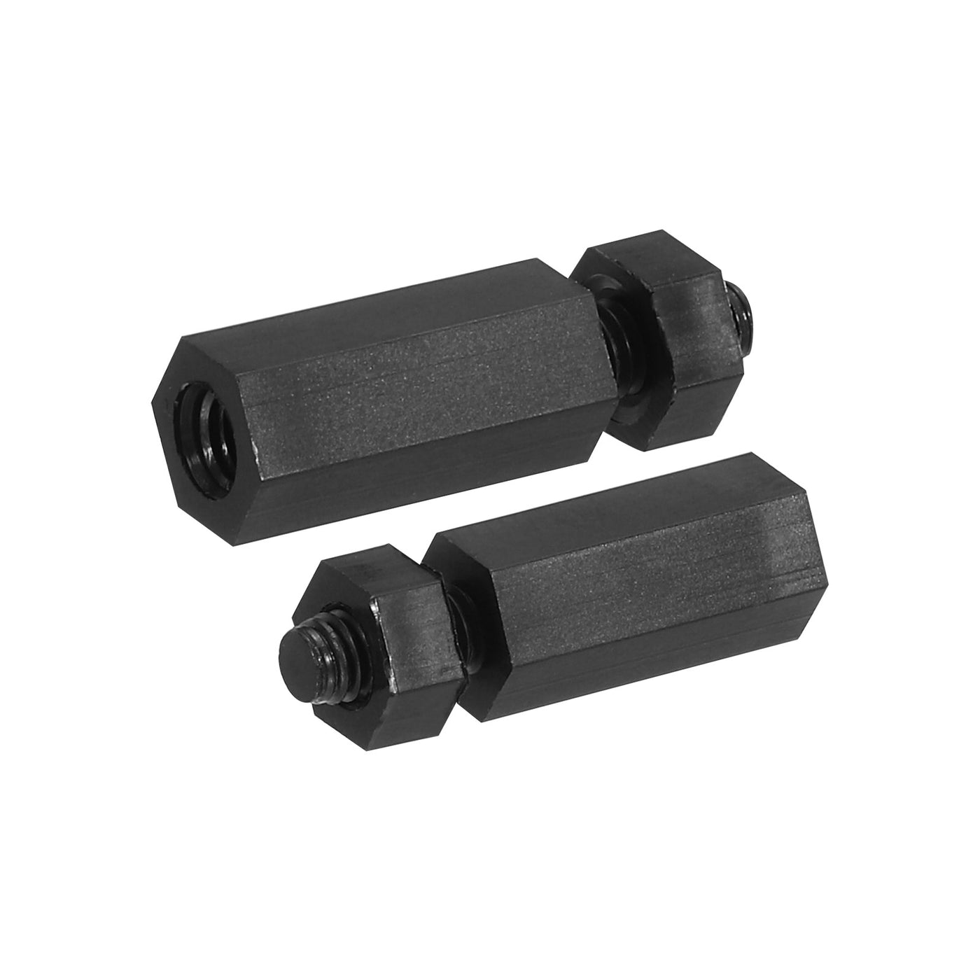 Harfington M3 Nylon Hex Standoff Screws Nuts, 200Pack PCB Threaded Kit(12mm+5mm, Black)