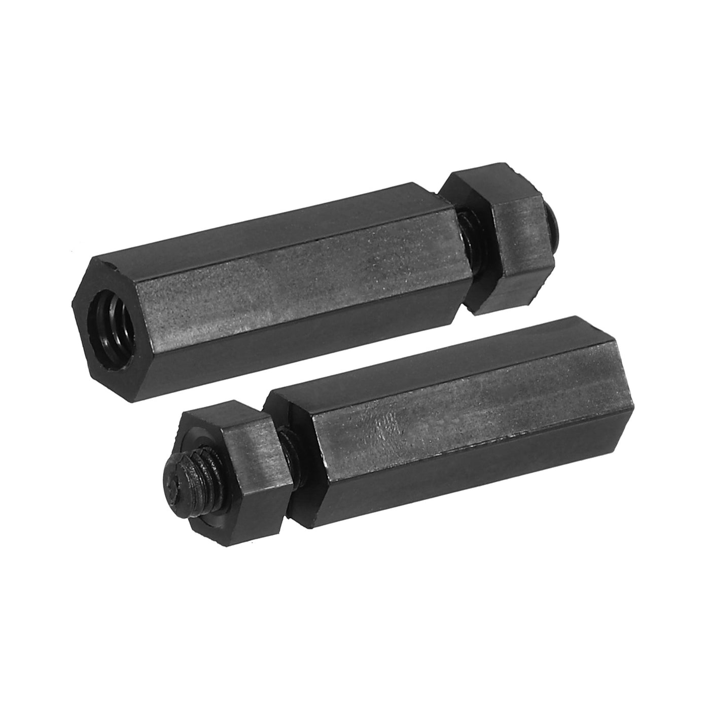 Harfington M3 Nylon Hex Standoff Screws Nuts, 100Pack PCB Threaded Kit(16mm+5mm, Black)